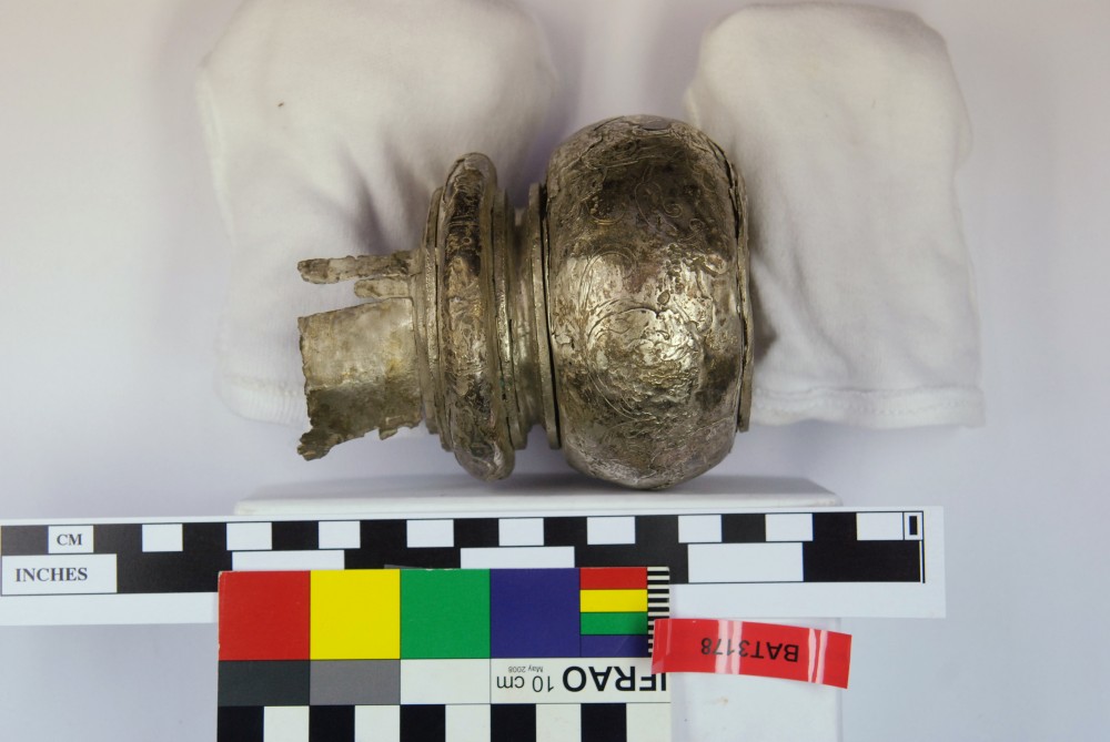 BAT3178 Silver artefact recovered from Batavia