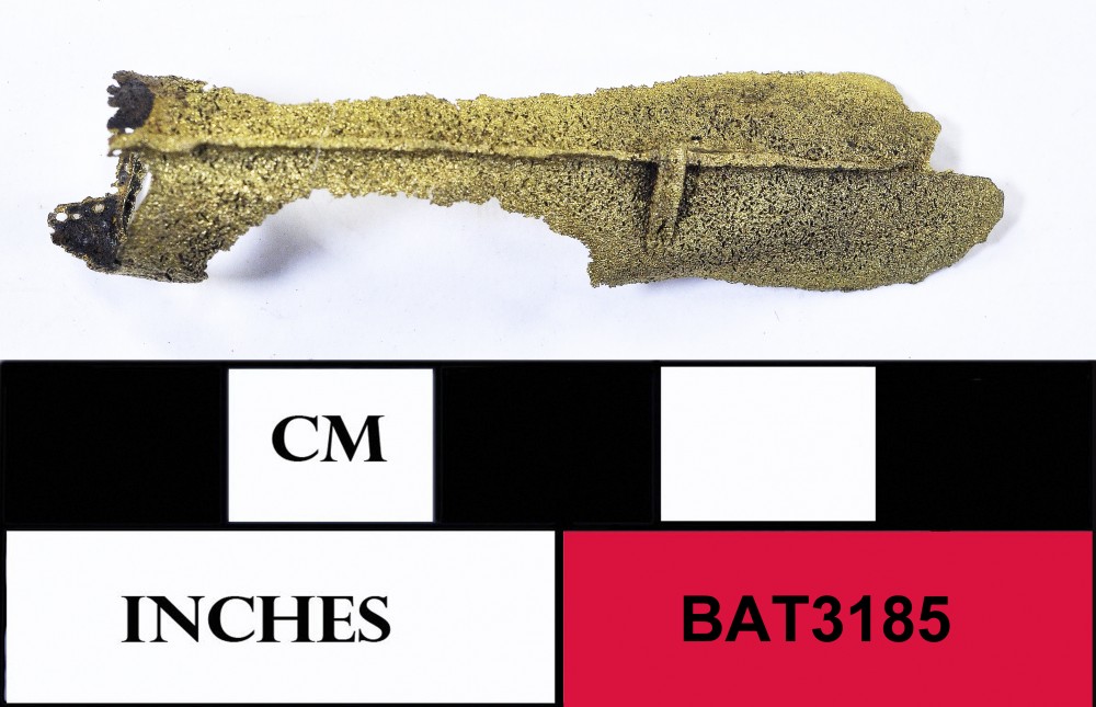 BAT3185 Copper/brass artefact recovered from Batavia