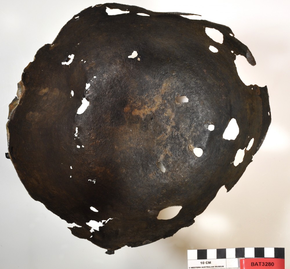 BAT3280 Copper/brass artefact recovered from Batavia