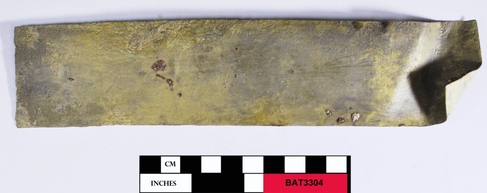 BAT3304 Copper/brass artefact recovered from Batavia
