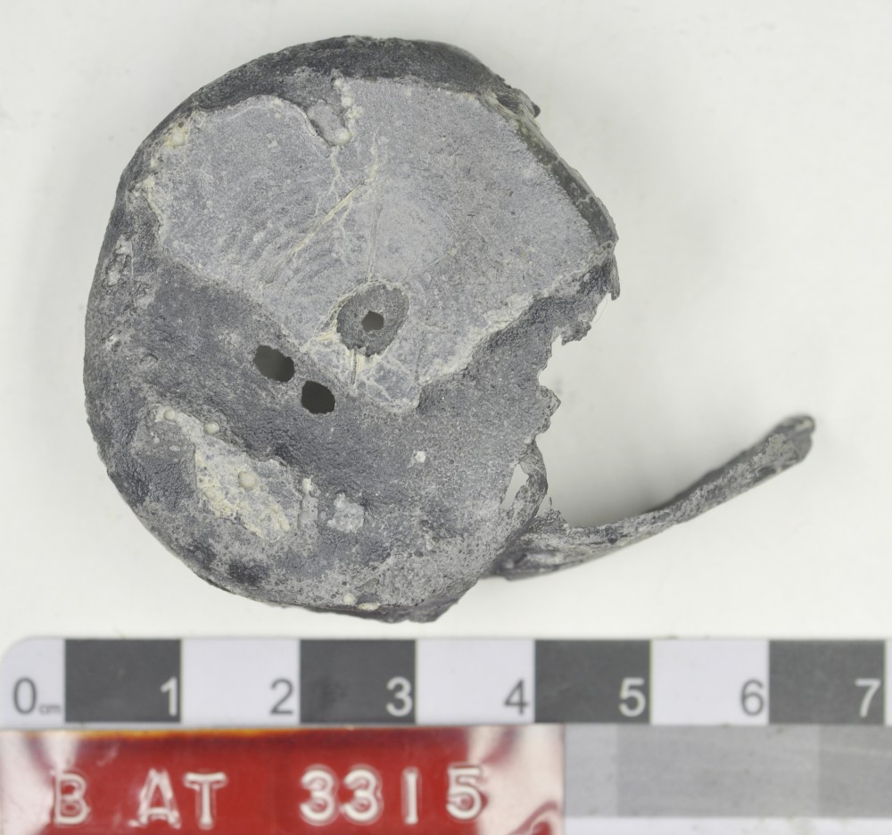 BAT3315 Lead artefact recovered from Batavia