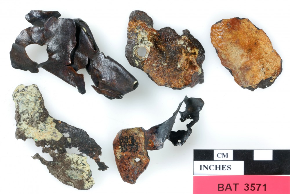 BAT3571 Copper/brass artefact recovered from Batavia