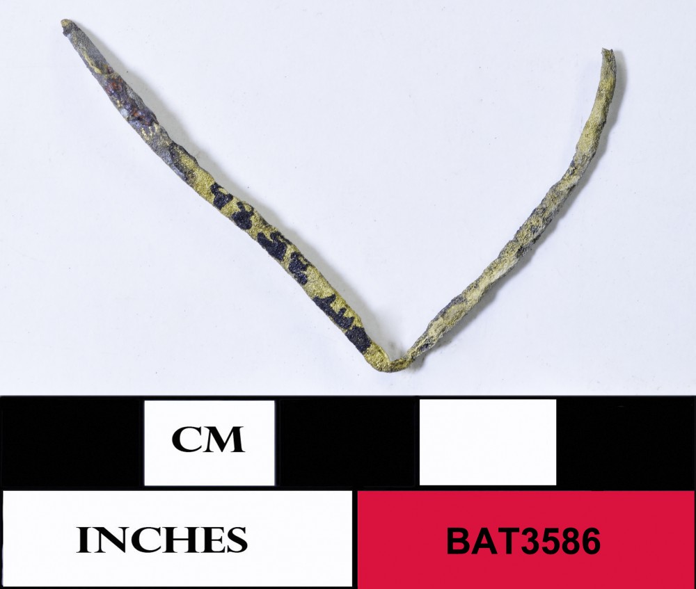 BAT3586 Copper/brass artefact recovered from Batavia