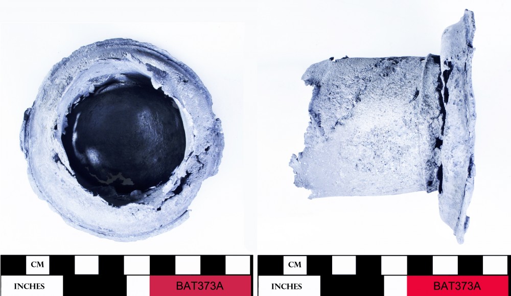 BAT373A Pewter artefact recovered from Batavia
