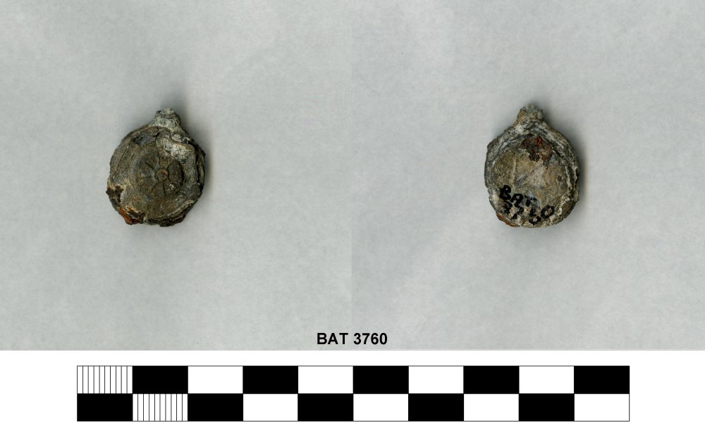 BAT3760 Lead artefact recovered from Batavia