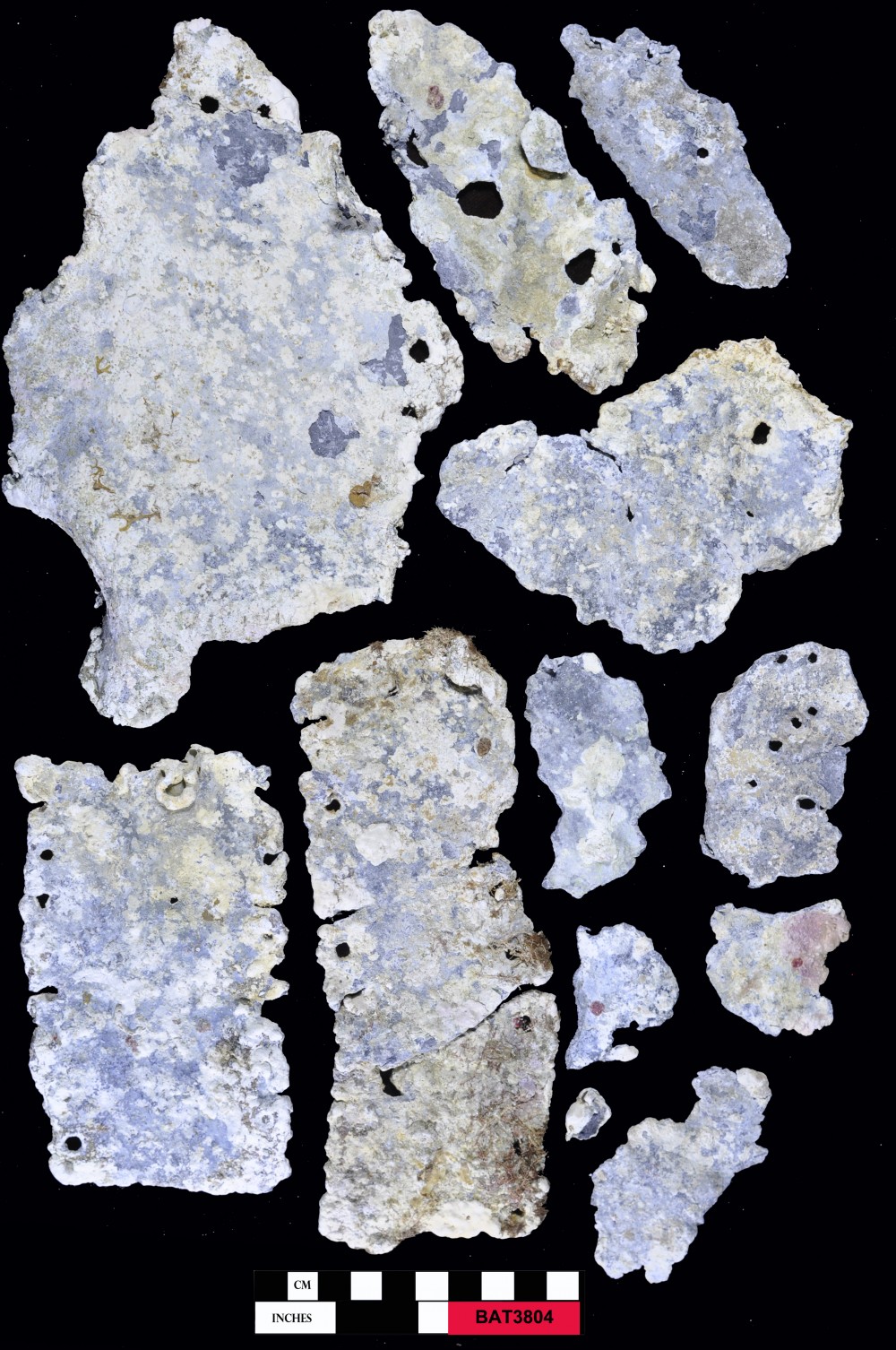 BAT3804 Lead artefact recovered from Batavia