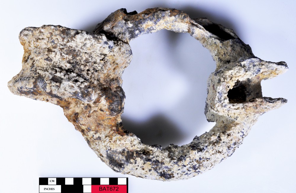 Ship's fittings artefact recovered from Batavia
