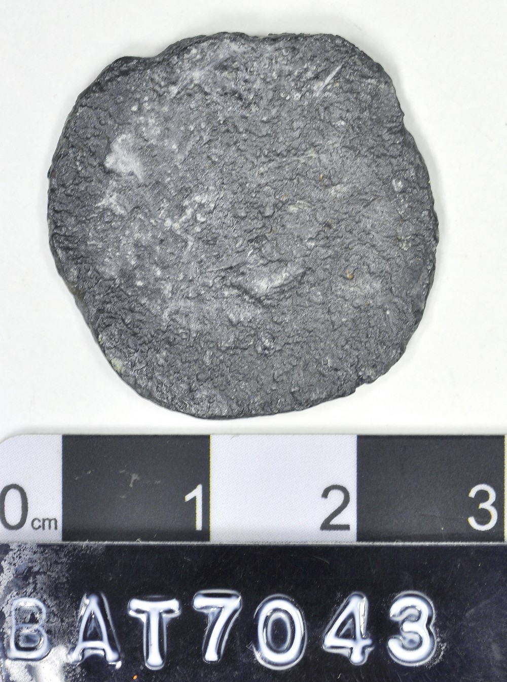 BAT7043 Lead artefact recovered from Batavia