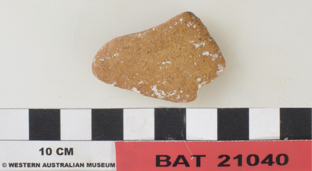 Earthenware artefact recovered from Batavia