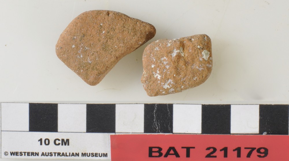 Earthenware artefact recovered from Batavia