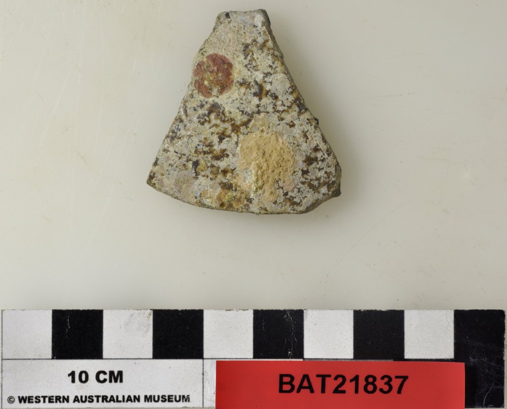 BAT21837 Stoneware artefact recovered from Batavia