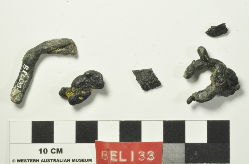 Lead artefact recovered from Belinda