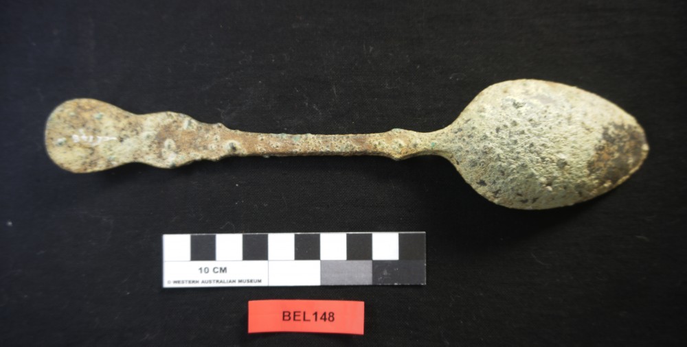 BEL148 Pewter artefact recovered from Belinda