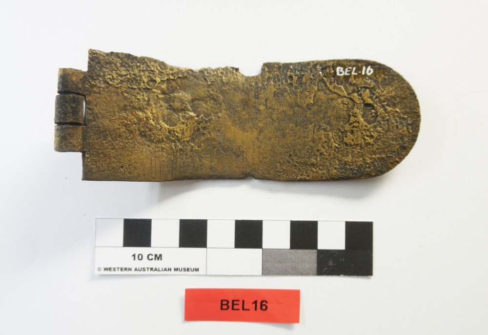 BEL16 Copper/brass artefact recovered from Belinda
