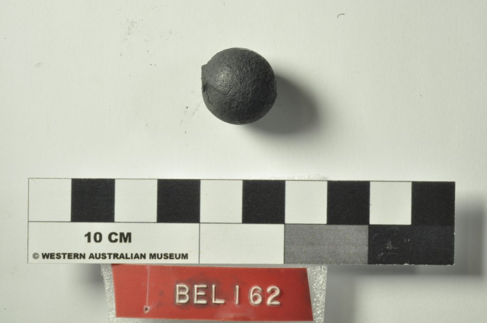 BEL162 Lead artefact recovered from Belinda