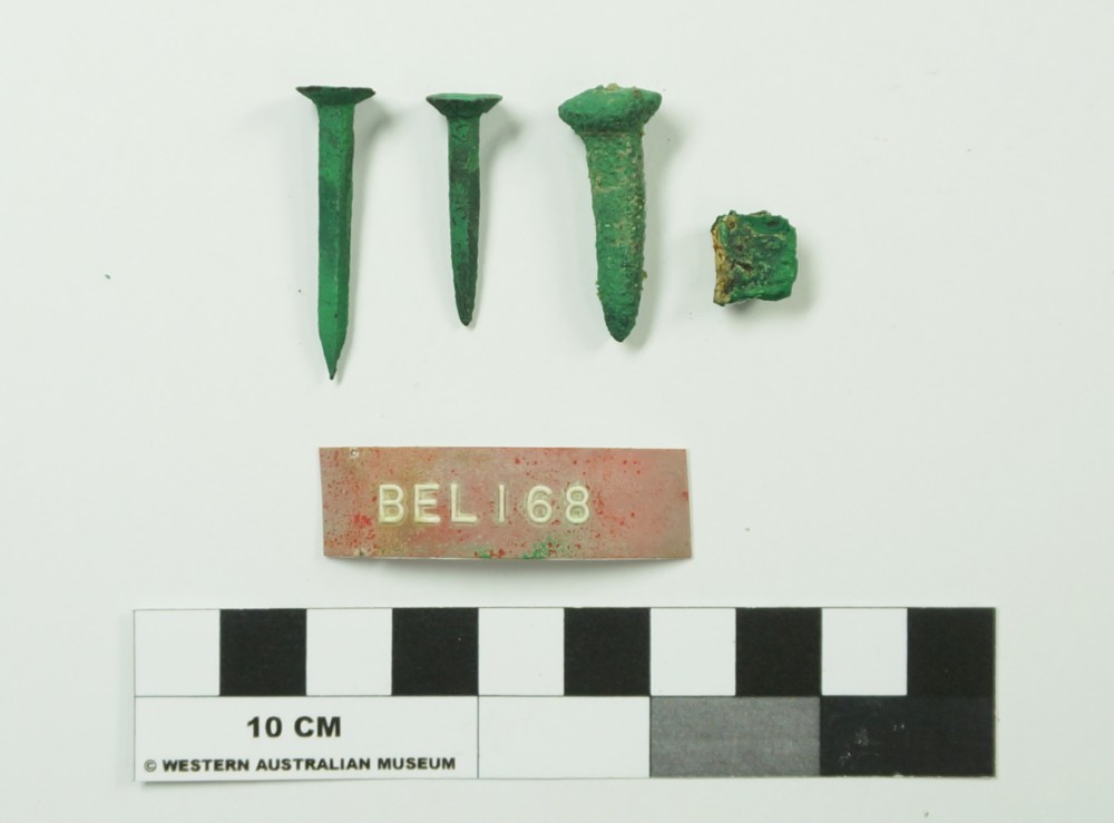 Copper/brass artefact recovered from Belinda