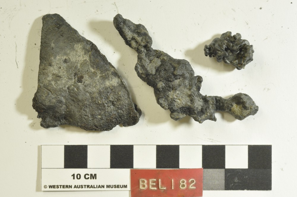 Lead artefact recovered from Belinda