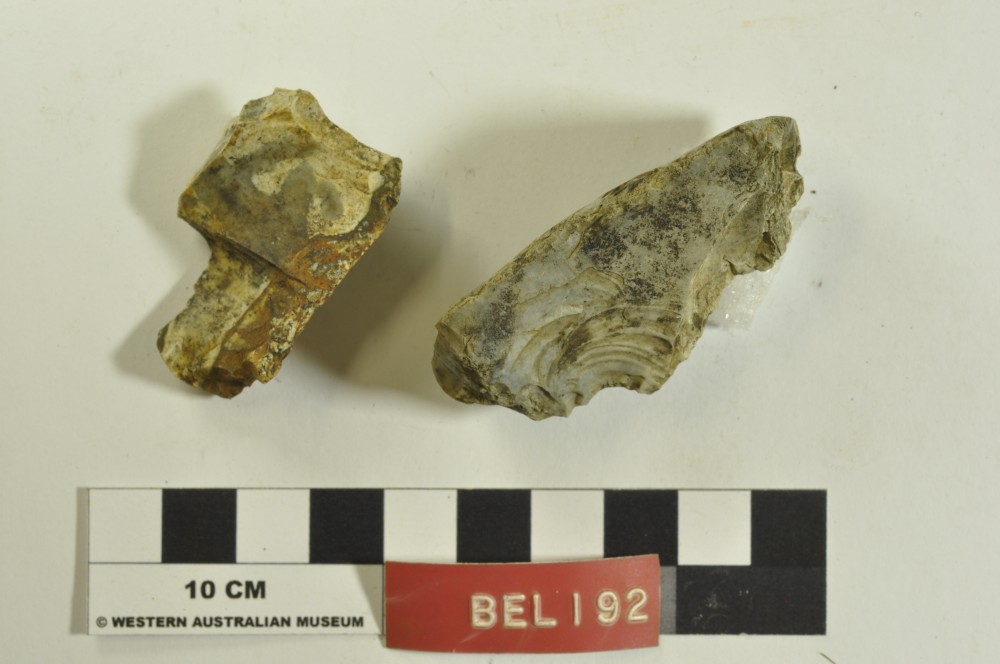 Flint artefact recovered from Belinda