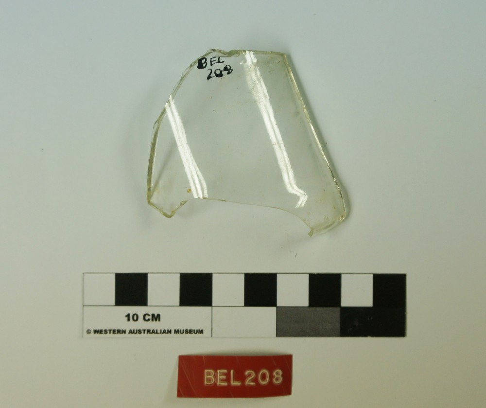 BEL208 Glass artefact recovered from Belinda