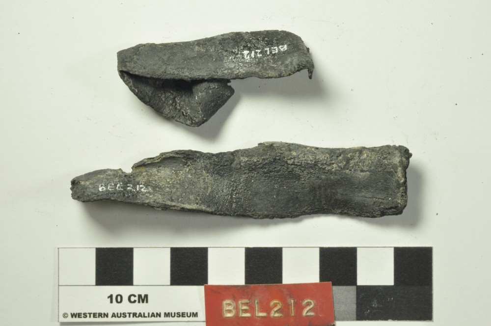 BEL212 Lead artefact recovered from Belinda