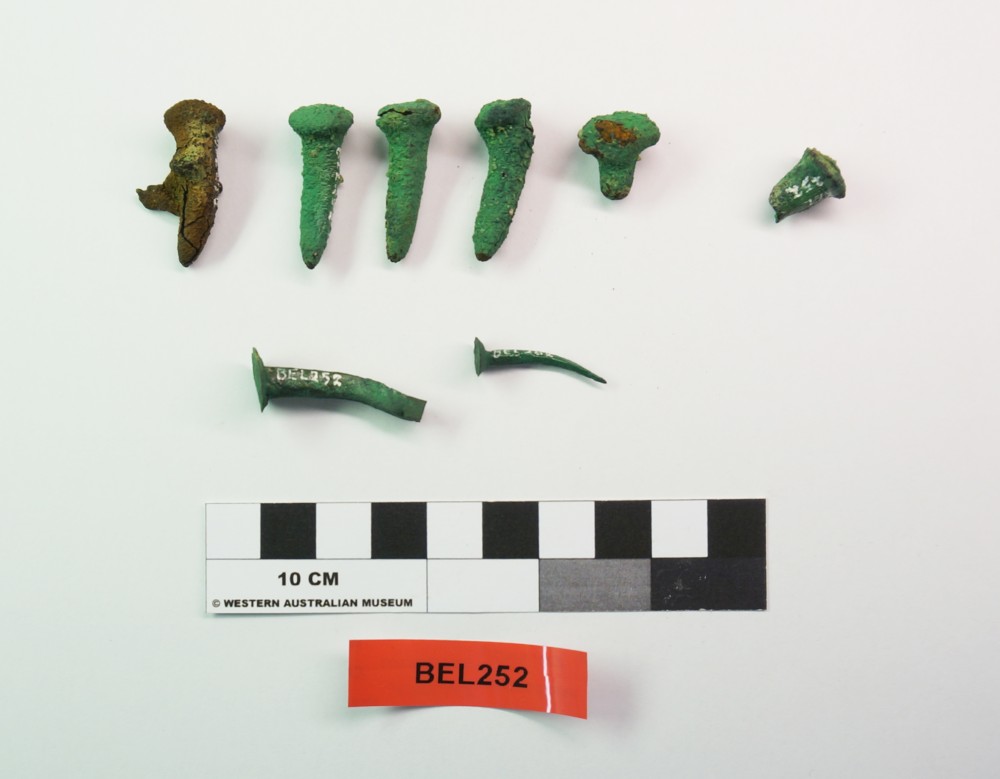 BEL252 Copper/brass artefact recovered from Belinda