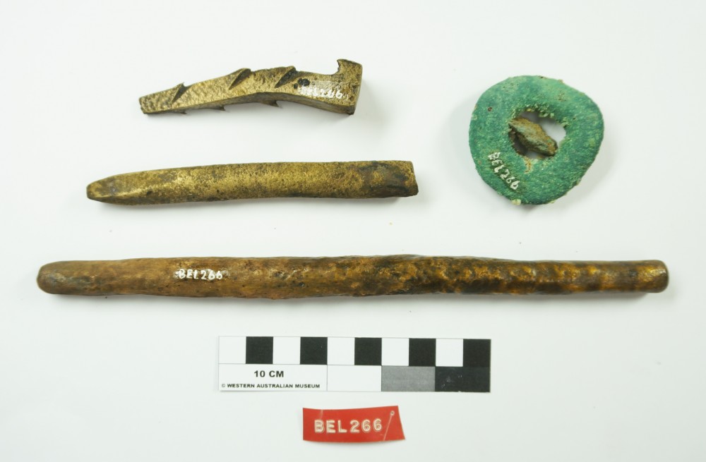 Copper/brass artefact recovered from Belinda