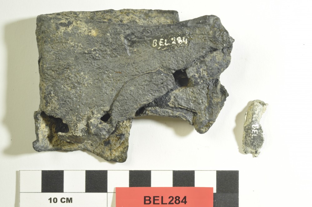 BEL284 Lead artefact recovered from Belinda