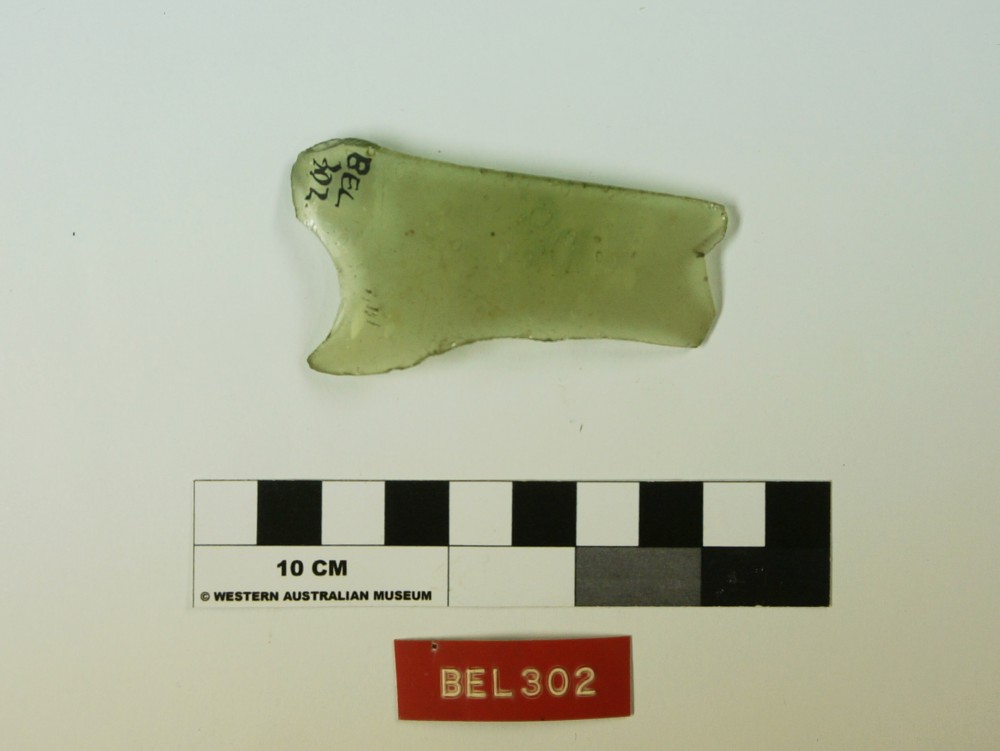 BEL302 Glass artefact recovered from Belinda