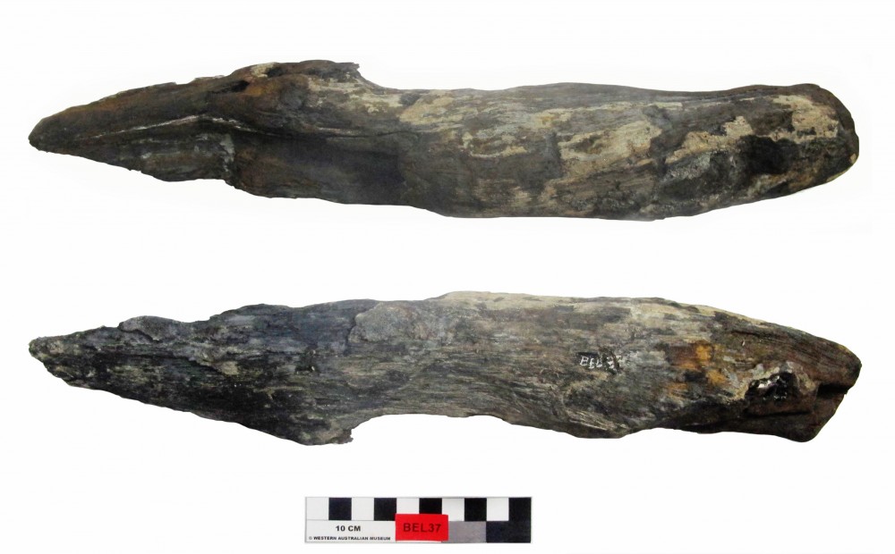 BEL37 TIMBER artefact recovered from Belinda