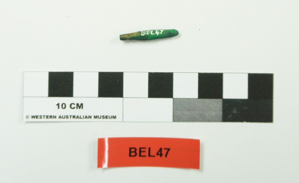BEL47 Copper/brass artefact recovered from Belinda