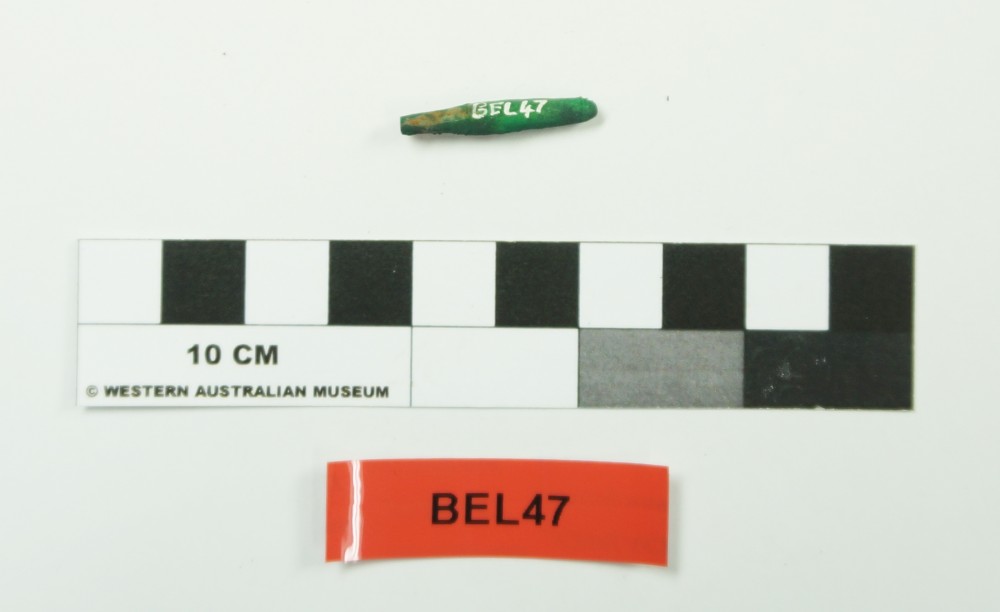 Copper/brass artefact recovered from Belinda