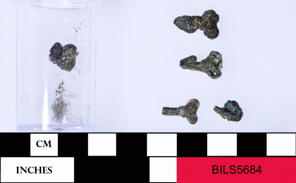 BILS5684 Copper/brass artefact recovered from Beacon Island Land Site