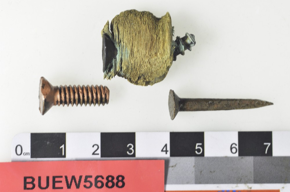 Copper/brass artefact recovered from Bunbury Excavation West