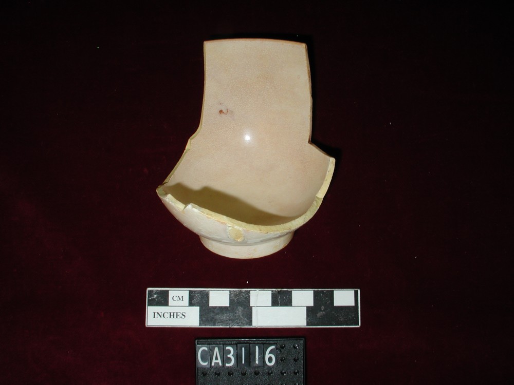 CA3116A CERAMICS artefact recovered from Carlisle Castle