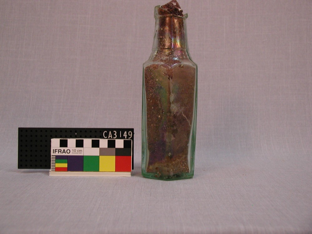 CA3149 Glass artefact recovered from Carlisle Castle