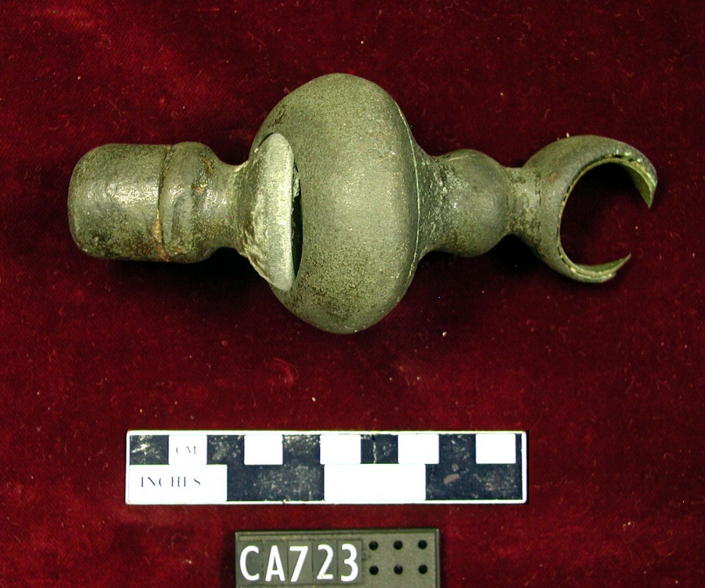 Copper/brass artefact recovered from Carlisle Castle
