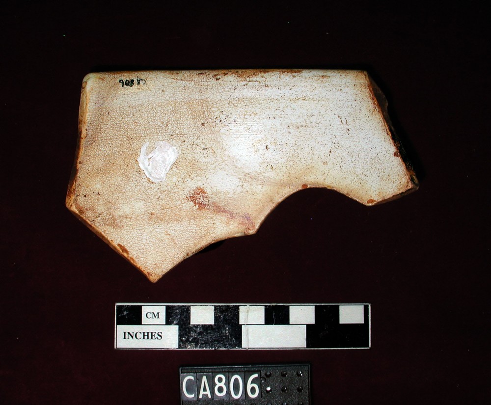 CA806b Porcelain artefact recovered from Carlisle Castle