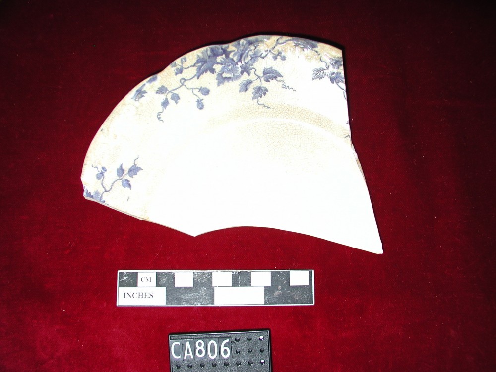 CA806c Porcelain artefact recovered from Carlisle Castle