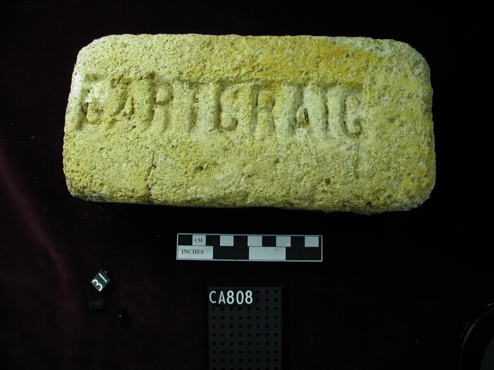 CA808 Bricks artefact recovered from Carlisle Castle
