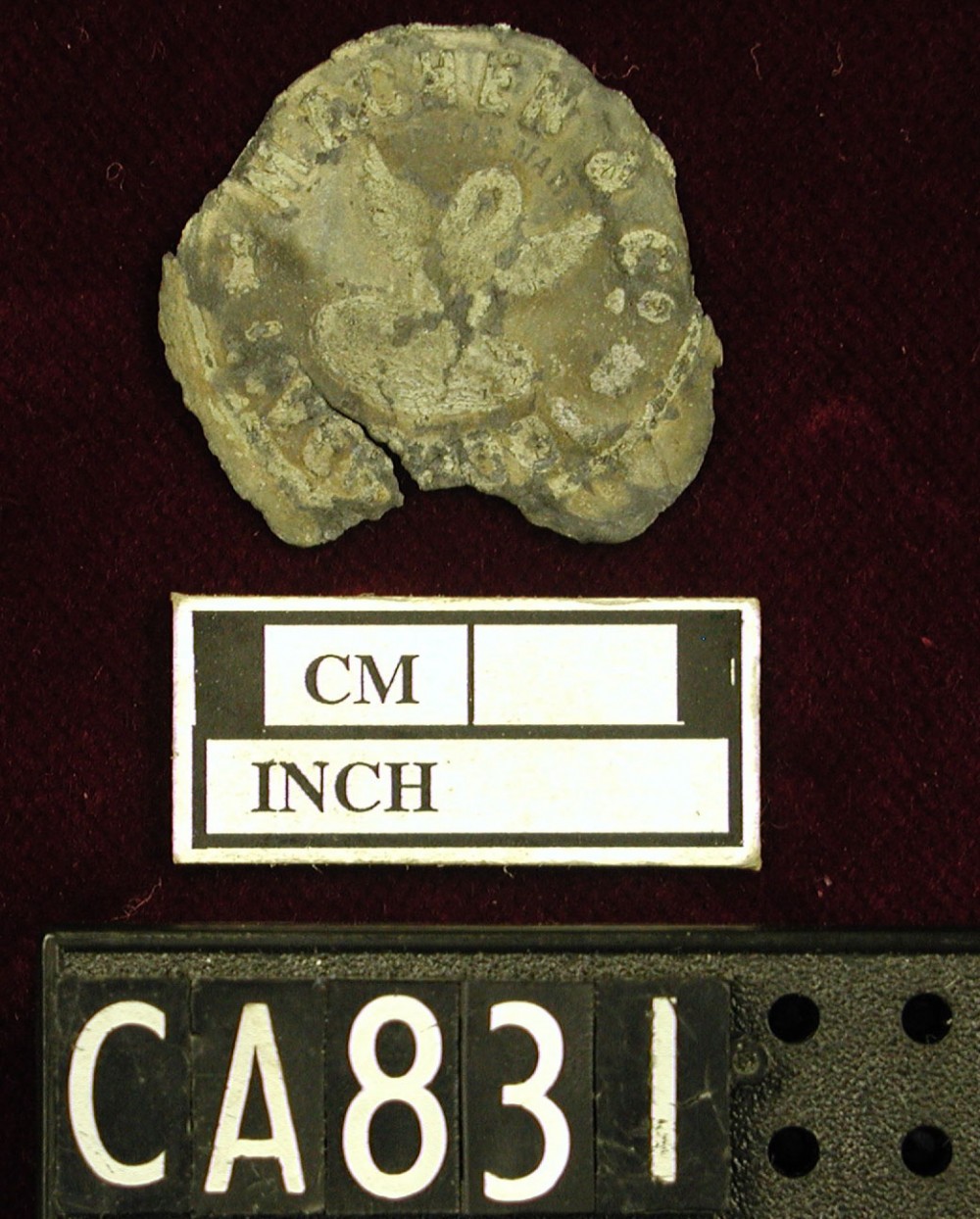 Glass artefact recovered from Carlisle Castle