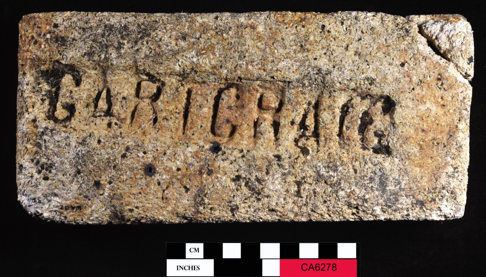 Bricks artefact recovered from Carlisle Castle