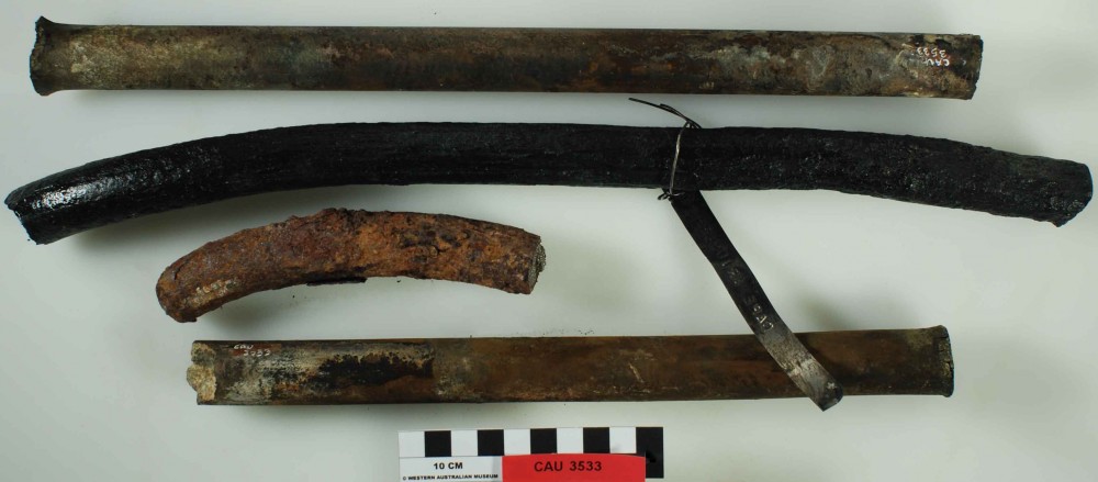 CAU3533 Copper/brass artefact recovered from Cape Arid Unidentified