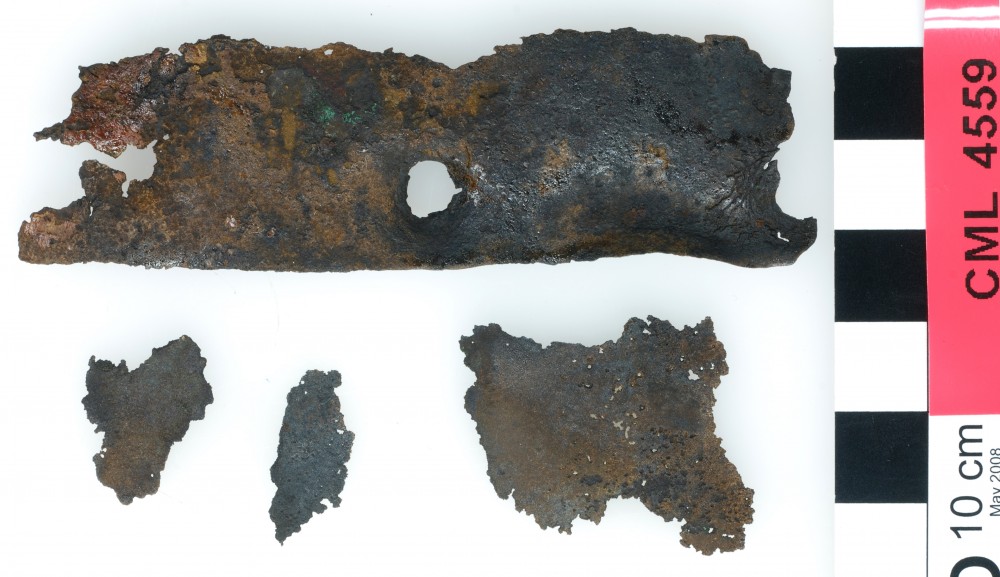 Copper/brass artefact recovered from Camilla