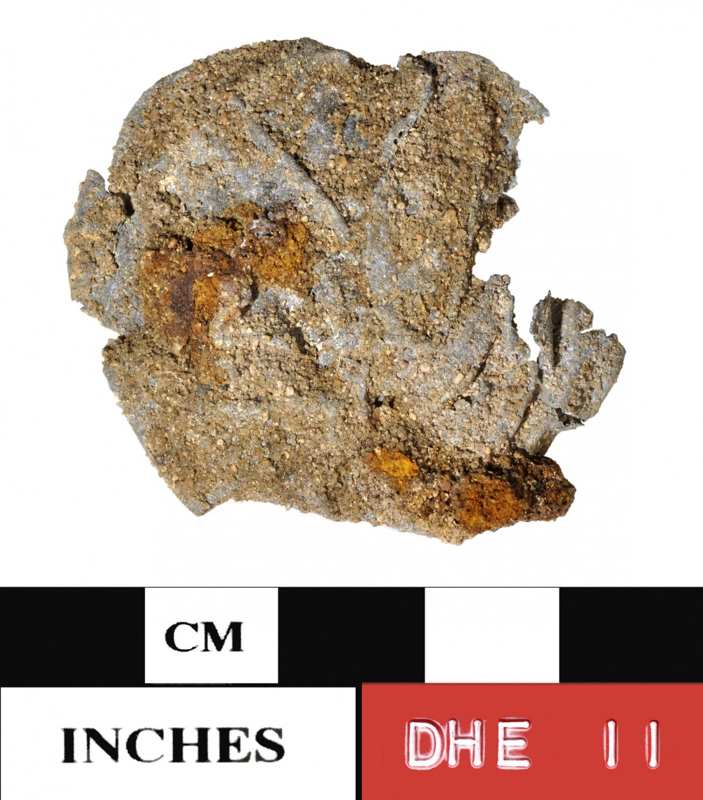 DHE11 Lead artefact recovered from Dirk Hartog Excavation