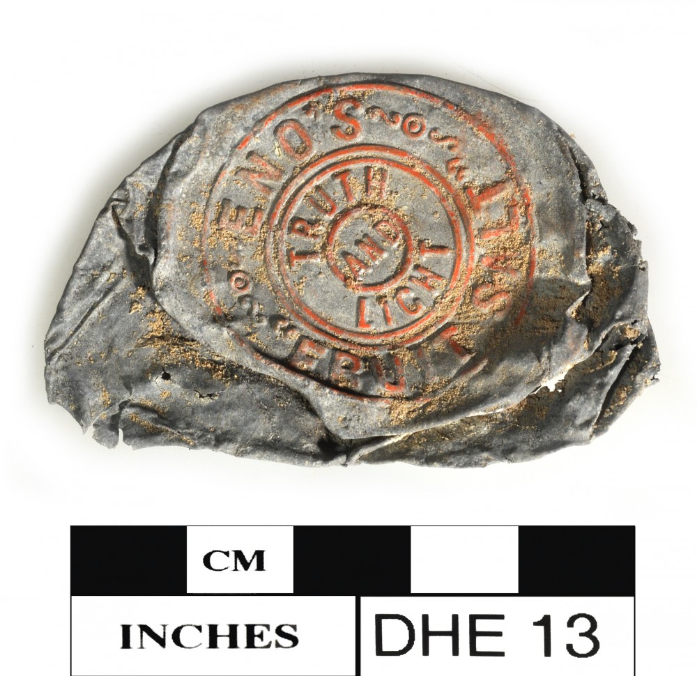 DHE13 Lead artefact recovered from Dirk Hartog Excavation