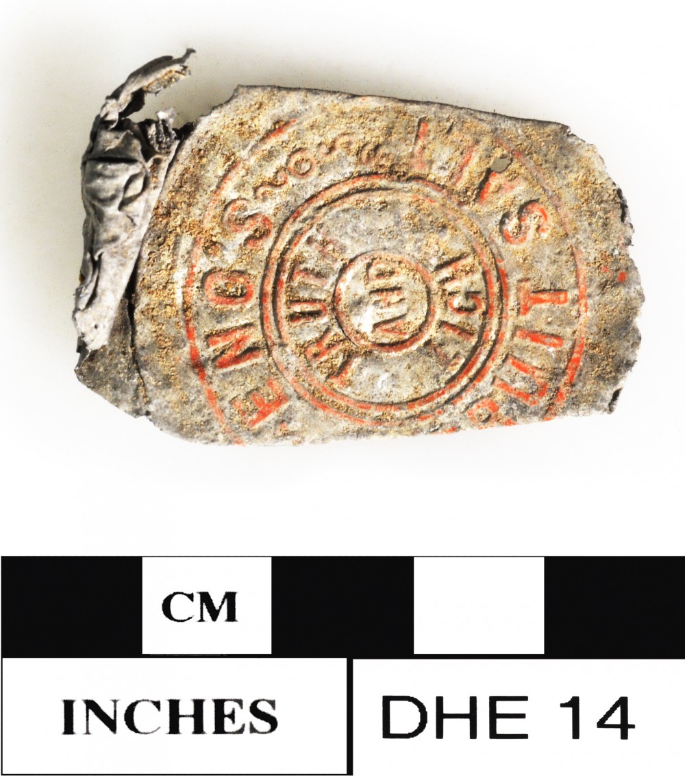 DHE14 Lead artefact recovered from Dirk Hartog Excavation
