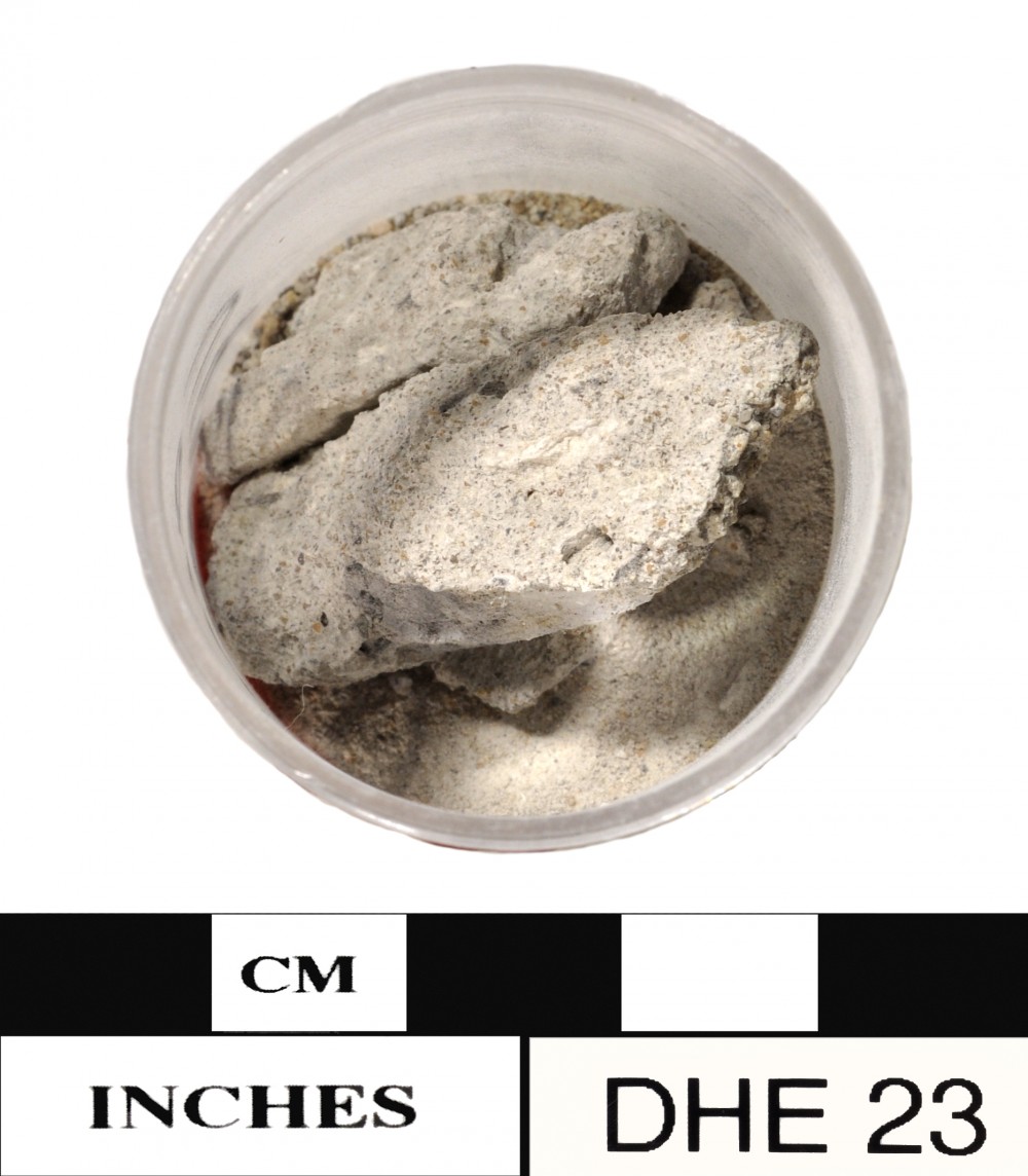 DHE23 Charcoal etc artefact recovered from Dirk Hartog Excavation