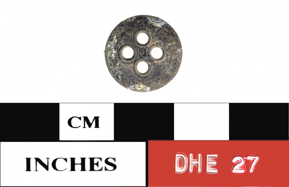 DHE27 Copper/brass artefact recovered from Dirk Hartog Excavation