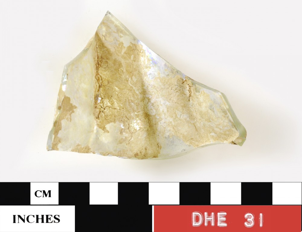 Glass artefact recovered from Dirk Hartog Excavation