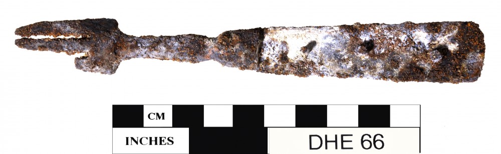 DHE66 NON-FERROUS artefact recovered from Dirk Hartog Excavation